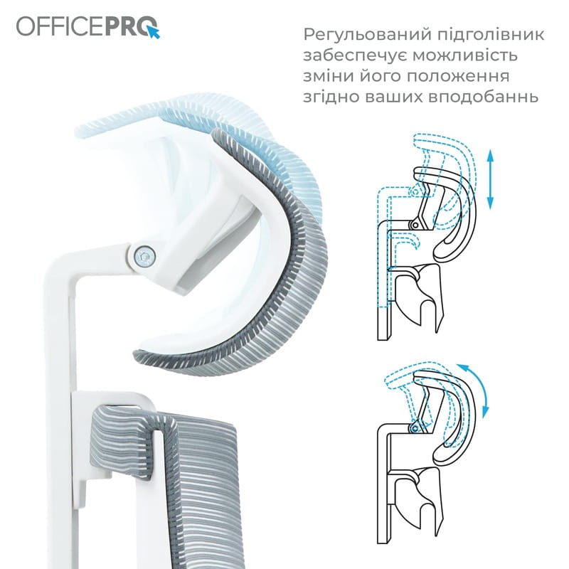 Кресло офисное Officepro Balance OC550-W-DG-OR White/Dark Gray/Orange