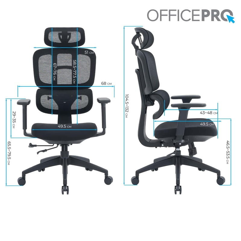 Кресло офисное Officepro Skyline OC580-B-B-B Black