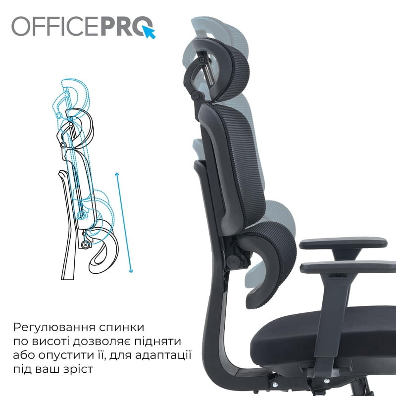 Кресло офисное Officepro Skyline OC580-B-B-B Black