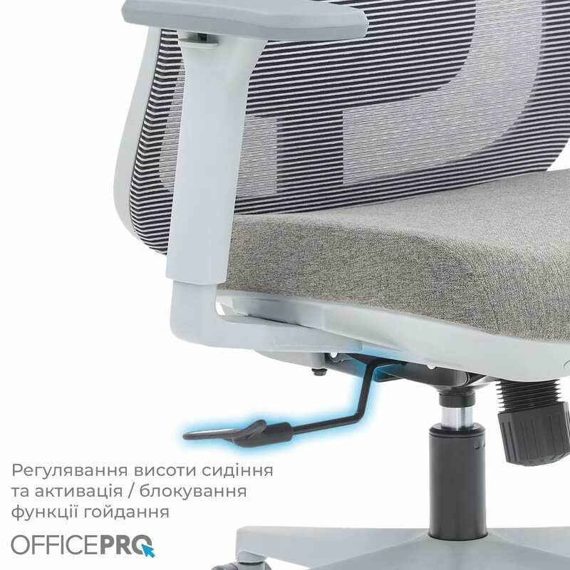 Крісло офісне OfficePro Wave OC599-G-G-G Gray