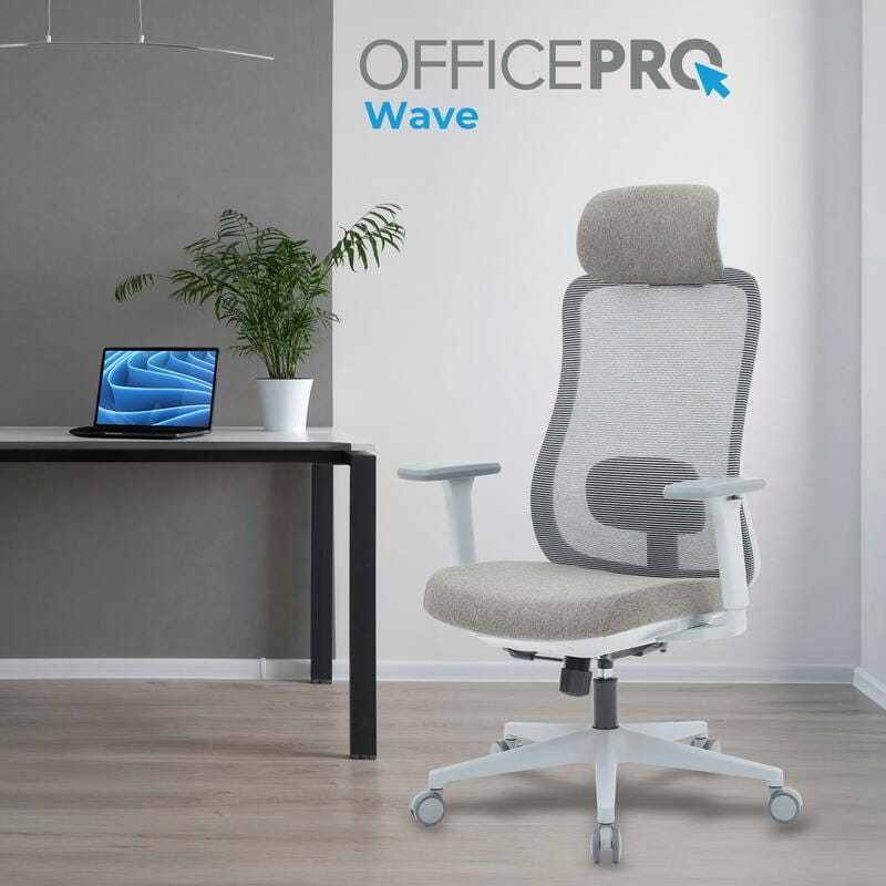 Крісло офісне OfficePro Wave OC599-G-G-G Gray