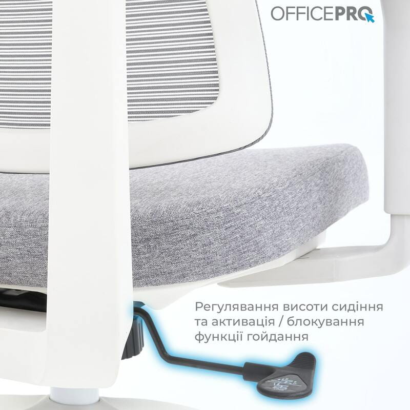 Кресло офисное OfficePro Elegant OC600-W-LG-LG White/Light Gray