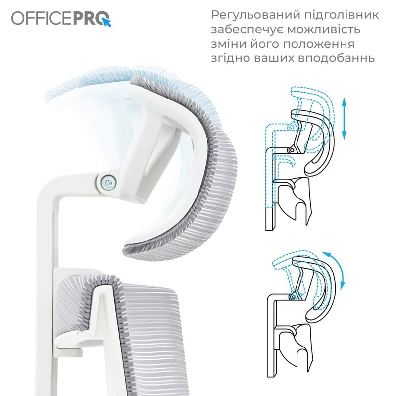 Кресло офисное OfficePro Elegant OC600-W-LG-LG White/Light Gray