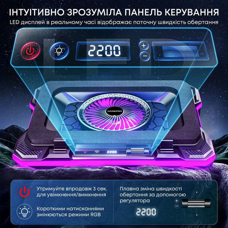 Охлаждающая подставка для ноутбука GamePro CP950