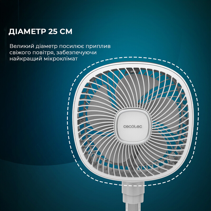 Вентилятор Cecotec Telescopic fan EnergySilence 1000 FoldAir Portable (CCTC-08361)