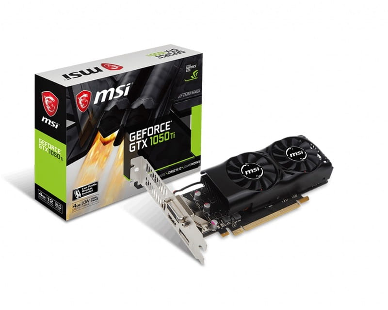 Видеокарта GF GTX 1050 Ti 4GB GDDR5 MSI (GTX 1050 Ti 4GT LP)