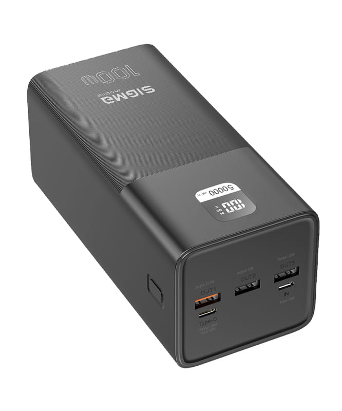 Универсальная мобильная батарея Sigma mobile X-Power SI50A6QLX 50000mAh Black (4827798741313)