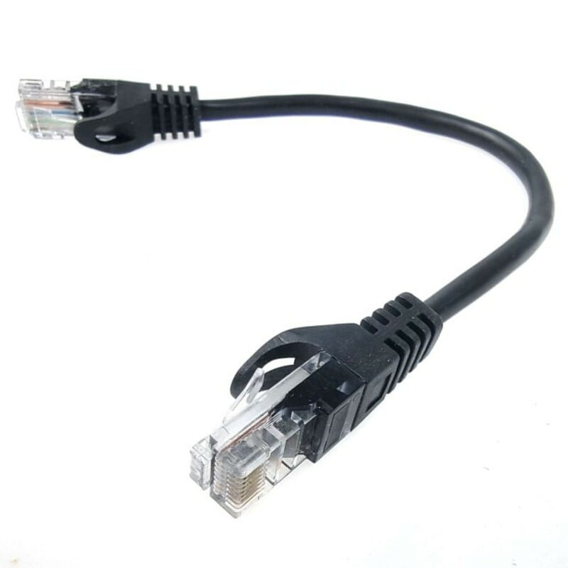 Патч-корд литой EServer UTP, RJ45, Cat.5e, 0,25m, черный (CORD-0.25M-BLACK)