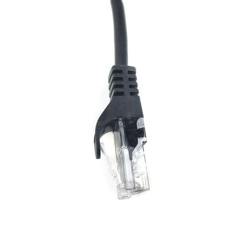Патч-корд литой EServer UTP, RJ45, Cat.5e, 0,25m, черный (CORD-0.25M-BLACK)