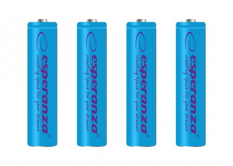 Аккумулятор Esperanza Ni-MH AAA/HR03 1000 mAh BL 4шт Blue