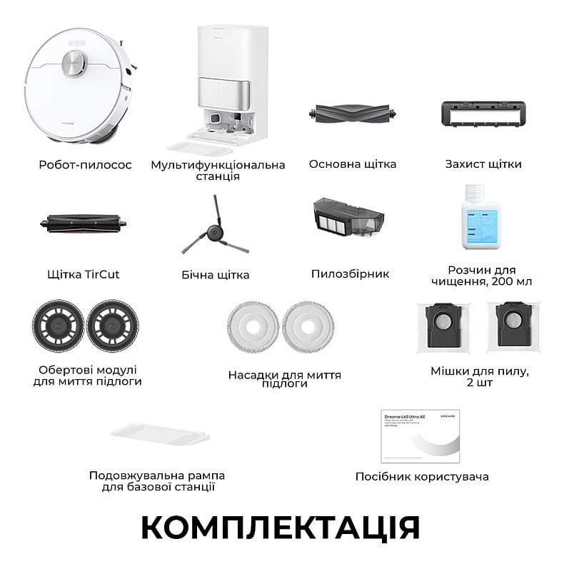 Робот-пилосос Dreame Bot L40 Ultra AE White (RLL77SE)