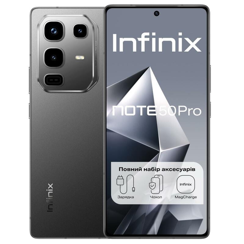 Смартфон Infinix Note 50 Pro X6855 12/256GB Shadow Black