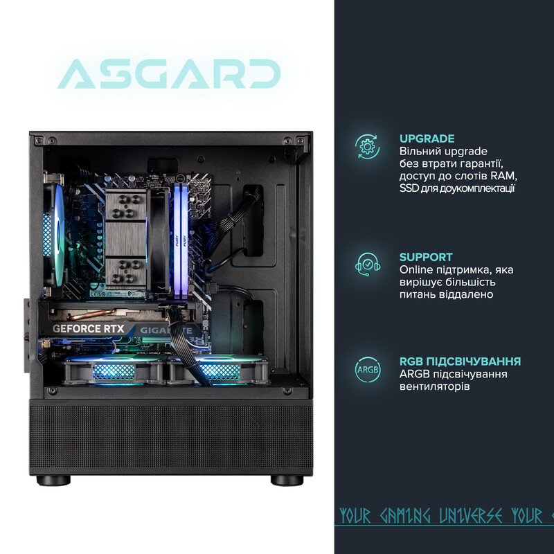 Персональный компьютер ASGARD Eir (I144F.32.S10.56T.16.6005)