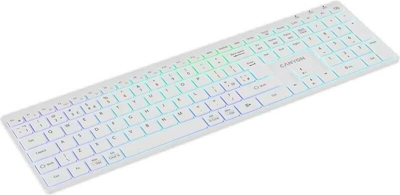 Клавіатура бездротова Canyon HKB-W11 White (CNS-HBTK11W)