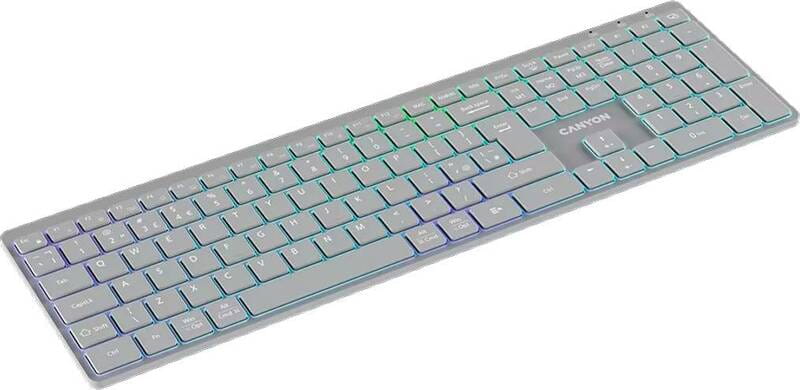 Клавіатура бездротова Canyon HKB-W11 Grey (CNS-HBTK11G)