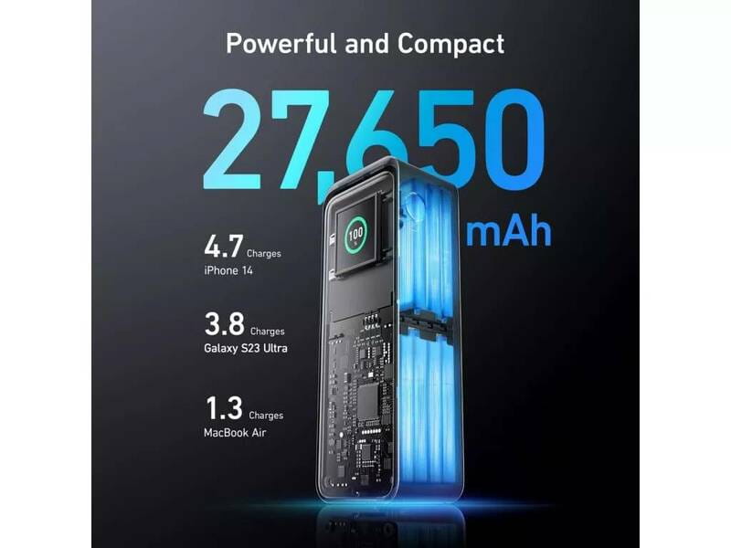 Універсальна мобільна батарея Anker Prime 27650mAh 250W Black (A1340011)