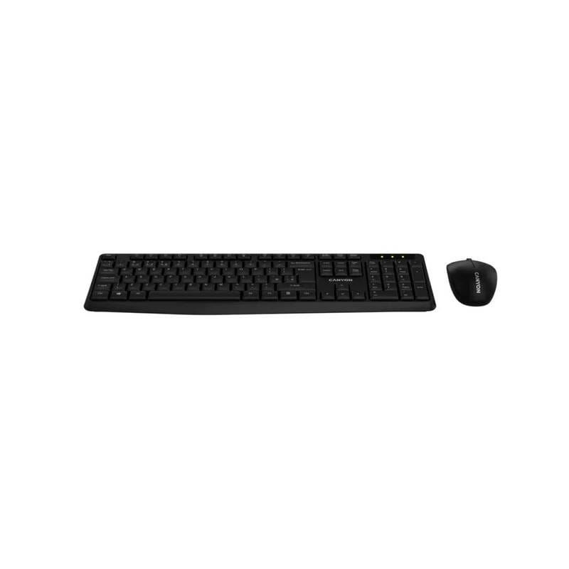 Комплект (клавіатура, миша) бездротовий Canyon SET-W01 Black (CNE-HSETW01)