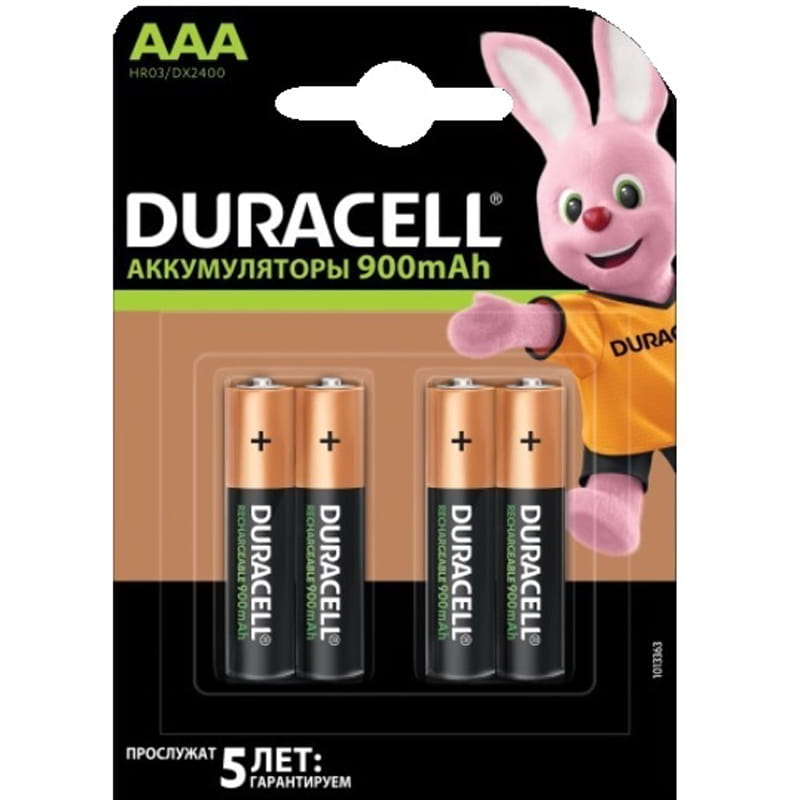 Аккумулятор Duracell Recharge DX2400 LSD Ni-MH AAA/HR03 900 mAh BL 4шт