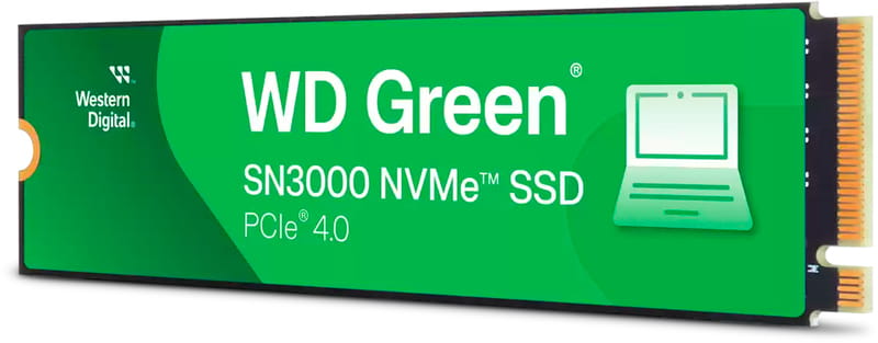 Накопитель SSD 2TB WD Green SN3000 M.2 2280 PCIe 4.0 x4 3D NAND QLC (WDS200T4G0E)