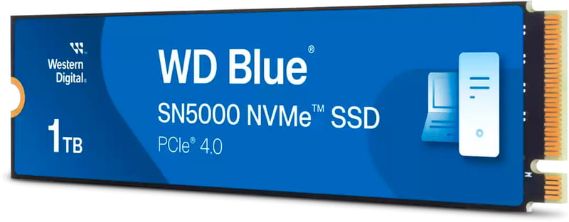 Накопитель SSD 1TB WD Blue SN5000 M.2 2280 PCIe 4.0 x4 3D NAND TLC (WDS100T4B0E)