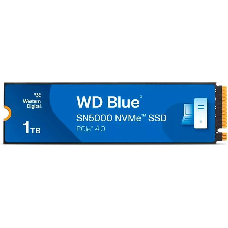 Накопичувач SSD 1TB WD Blue SN5000 M.2 2280 PCIe 4.0 x4 3D NAND TLC (WDS100T4B0E)