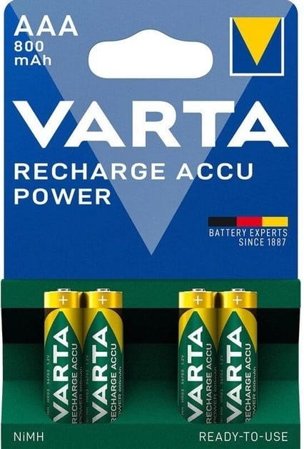 Аккумулятор Varta Recharge Accu AAA/HR03 Ni-MH 800 mAh BL 4шт