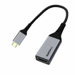 Переходник Cablexpert USB Type-C - HDMI (M/F), 0.15 м, черный/серебристый (A-CM-HDMIF4K)