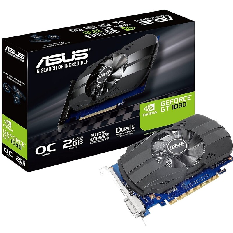 Видеокарта GF GT 1030 2GB GDDR5 Phoenix OC Asus (PH-GT1030-O2G)