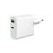 Фото - Мережевий зарядний пристрій Gembird (1USBх3A 18W + 1USB-Cх3A 20W) White (TA-UC-PDQC20L-W-01) | click.ua