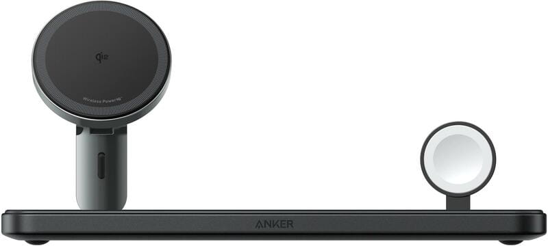 Бездротовий зарядний пристрій Anker MagGo Wireless Charging Pad 15W 3-in-1 Black (B25M1311)