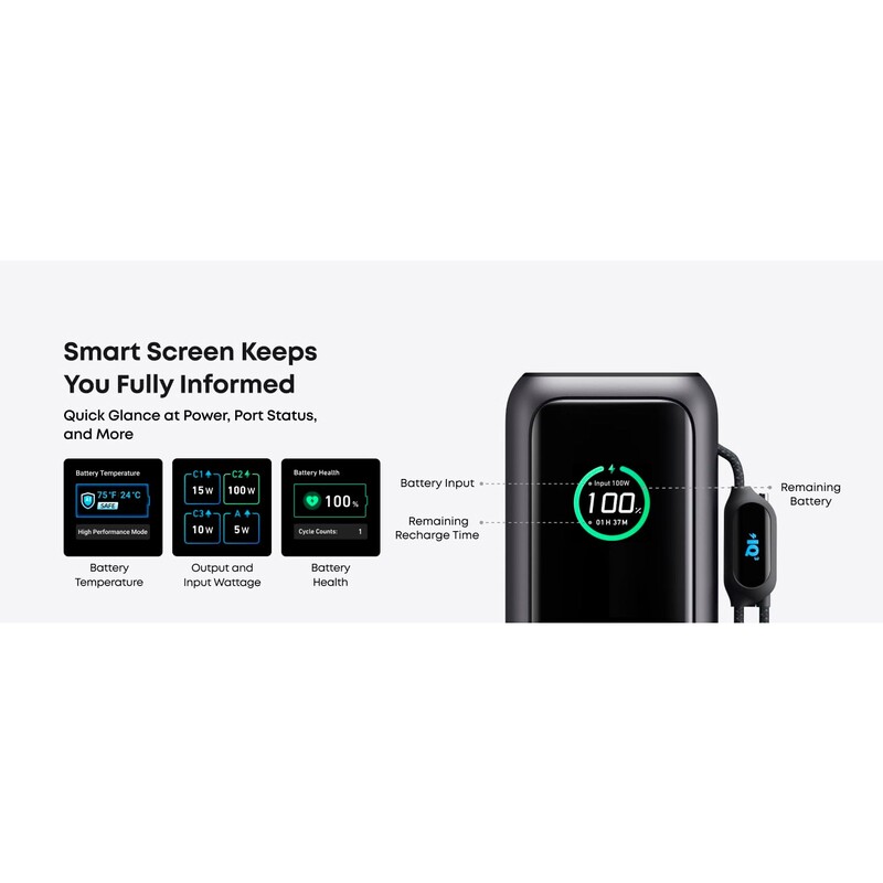 Универсальная мобильная батарея Anker Laptop 25000mAh 165W Space Black (A1695H11)