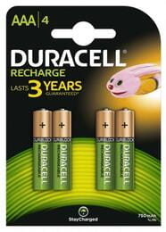 Аккумулятор Duracell Recharge DC2400 Ni-MH AAA/HR03 750 mAh BL 4шт