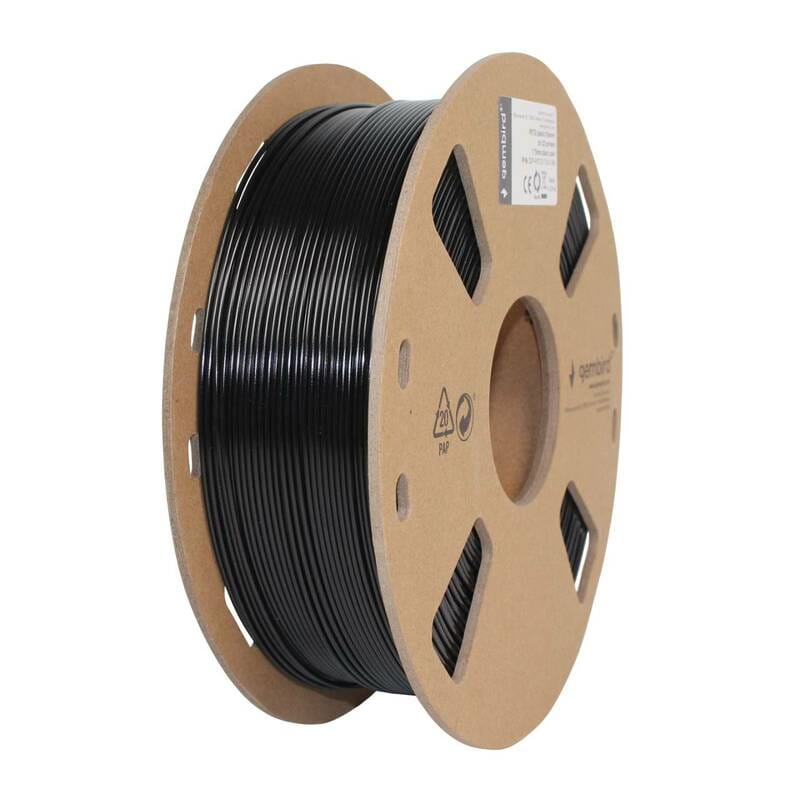 Филамент пластик Gembird для 3D-принтера 3DP-PETG 1.75 мм 1 кг, чёрный (3DP-PETG1.75-01-BK)
