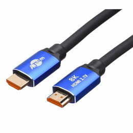 Кабель ATcom HDMI - HDMI V 2.1 (M/M), Real 8K 48Gbps, 1 м, Black/Blue (88801)