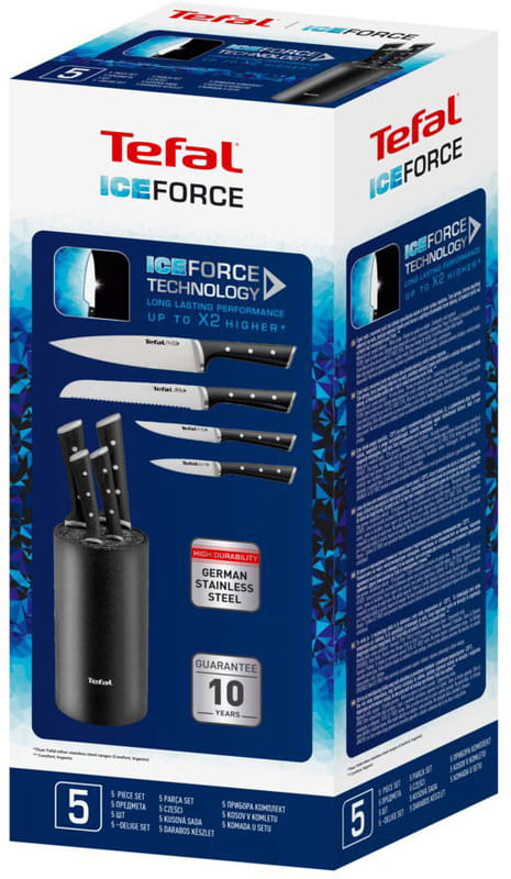 Набір ножів Tefal Ice Force у пластиковій колоді 4 предмети (K2325S75)