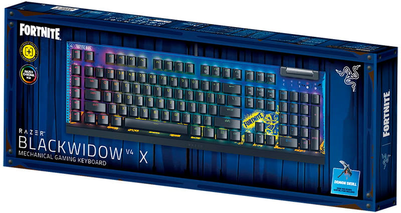 Клавиатура Razer BlackWidow V4 X Yellow Switch Fortnite (RZ03-04703600-R3M1)