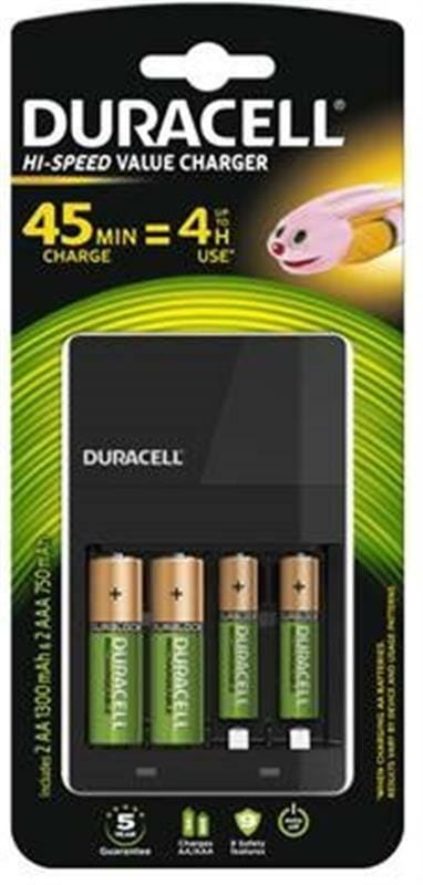 Заряднoe устройство Duracell CEF14 + AA/HR06 NI-MH 1300 mAh BL 2шт + AAA/HR03 NI-MH 750 mAh BL 2шт