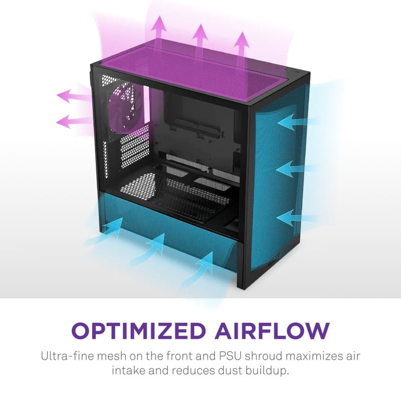 Корпус NZXT H3 Flow Black без БЖ (CC-H31FB-01)