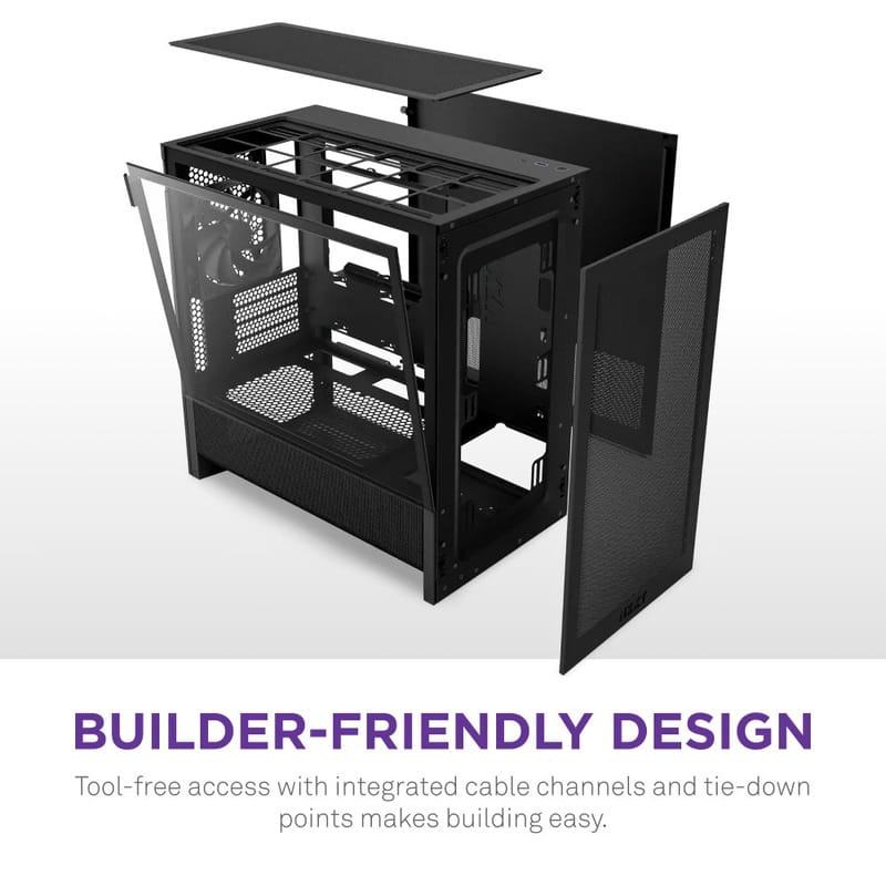 Корпус NZXT H3 Flow Black без БЖ (CC-H31FB-01)