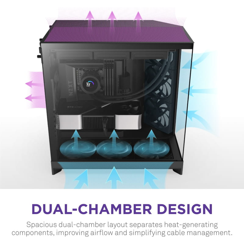 Корпус NZXT H9 Flow Black без БЖ (CM-H92FB-01)