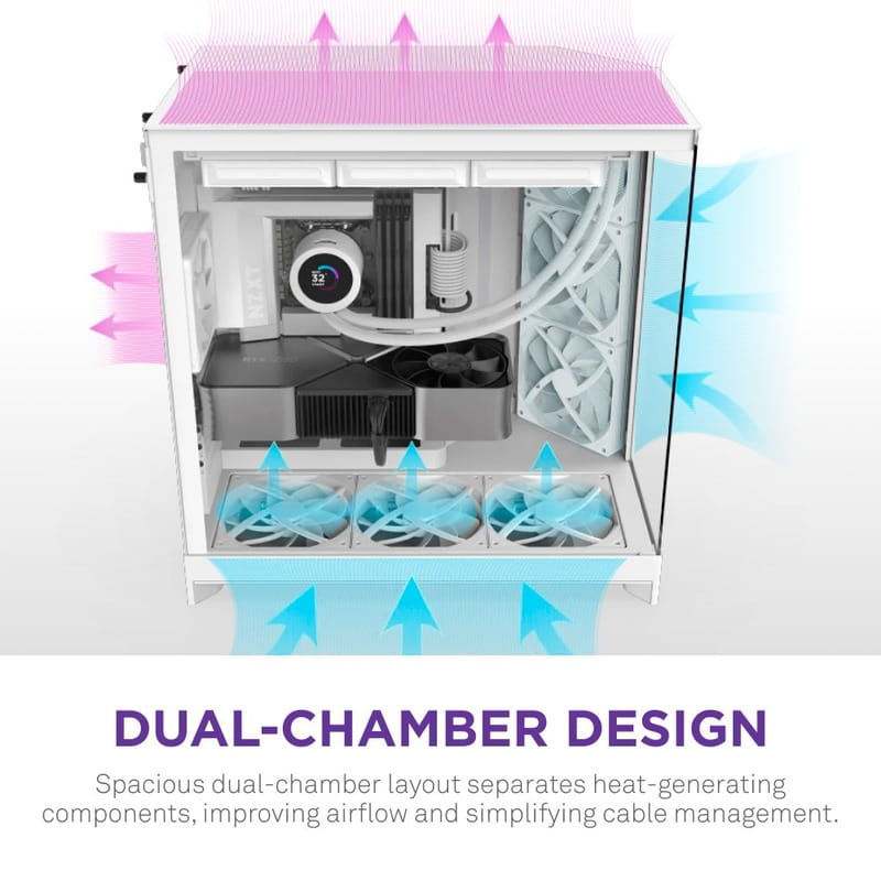 Корпус NZXT H9 Flow White без БЖ (CM-H92FW-01)