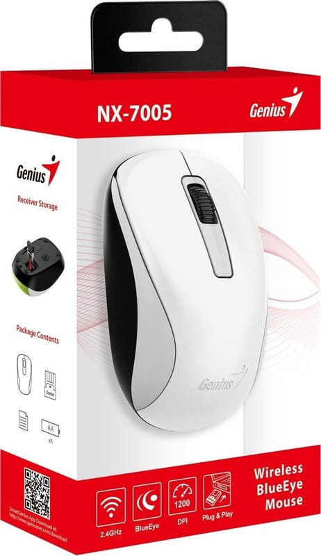 Мишка бездротова Genius NX-7005 G5 Hanger White (31030017401)