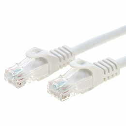 Патч-корд PowerPlant (CA911530) cat.5e, UTP, 0.5 м, білий