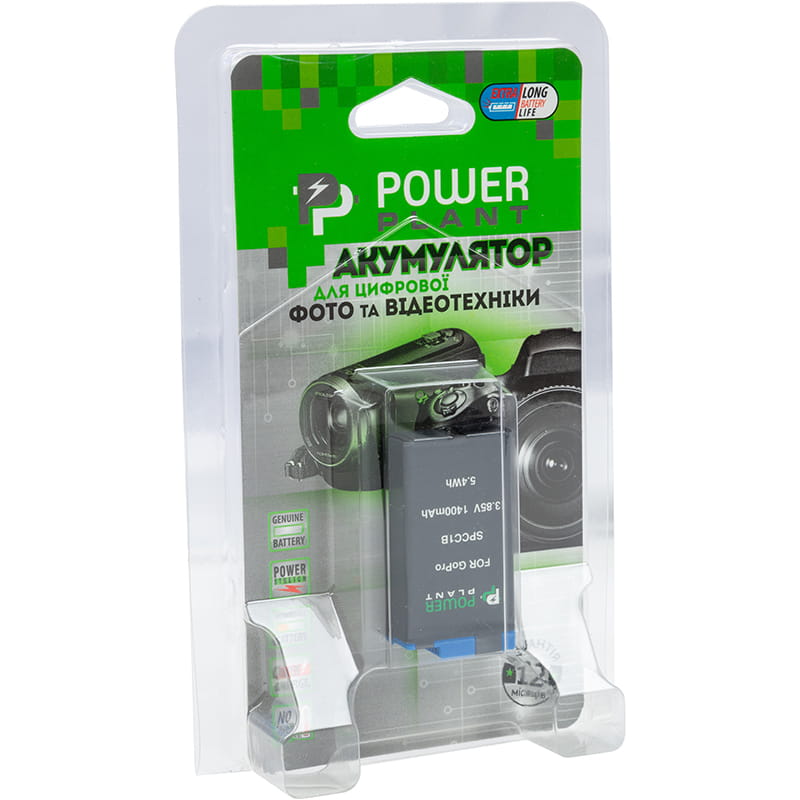 Аккумулятор PowerPlant GoPro SPCC1B 1400mAh (декодирован) (CB970384)