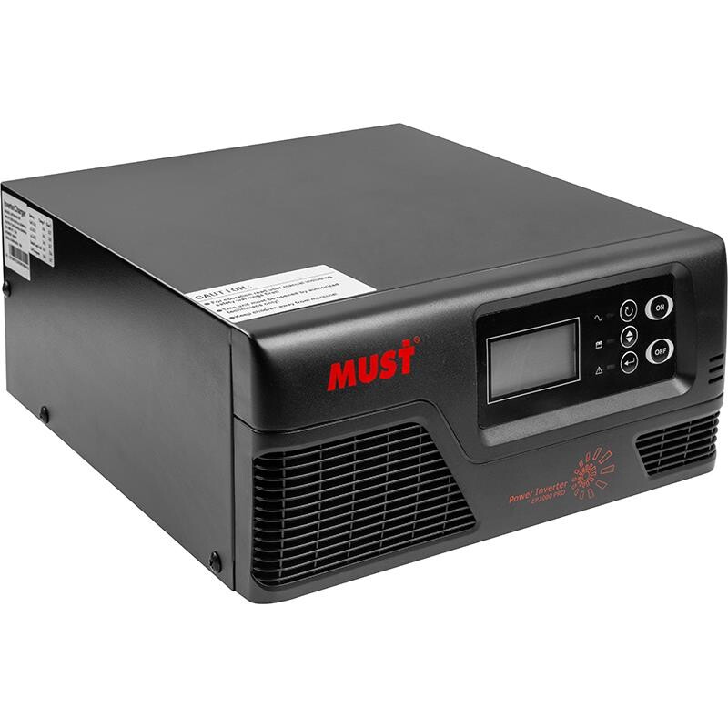 Преобразователь напряжения Must 1000W с чистой синусоидой, 12V, LCD (EP20-1012V)