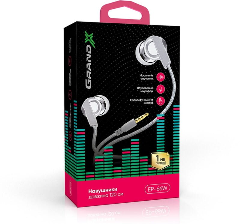 Наушники Grand-X EP-66W White