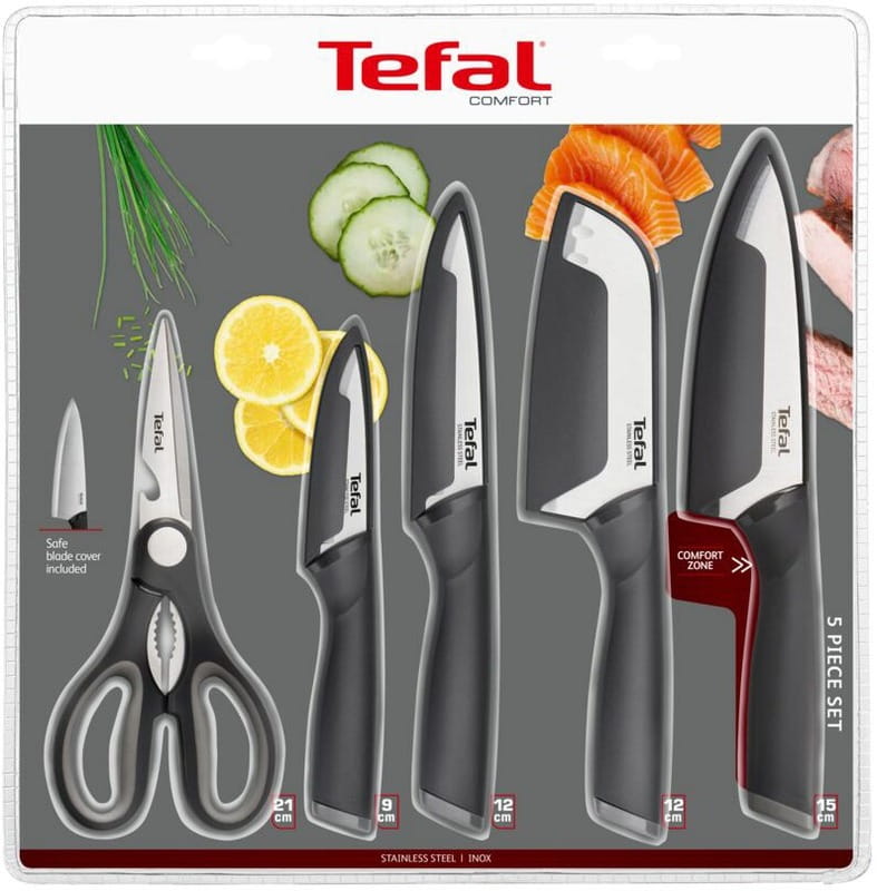 Набор ножей Tefal Comfort 5 предметов (K2215S55)