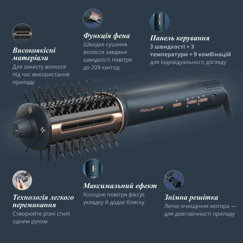 Фен-щетка Rowenta Air Brush 3D UB9720E0