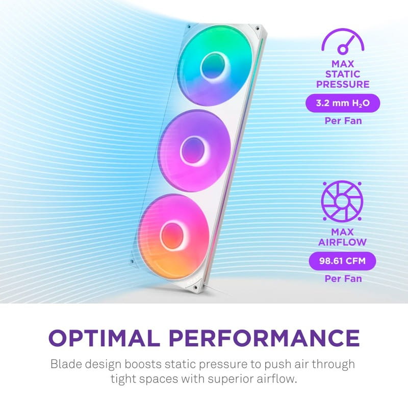 Вентилятор NZXT F420 RGB Core White (RF-U42HF-W1)