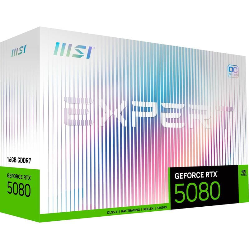Відеокарта GF RTX 5080 16GB GDDR7 Expert OC MSI (GeForce RTX 5080 16G EXPERT OC)